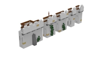 BlueBrixx Pro 108396 – Burg Bärenfels: Mauererweiterung aus Klemmbausteinen mit 423 Bauelementen. Kompatibel mit Anderen Klemmbausteinen. Lieferung in Originalverpackung. - 2
