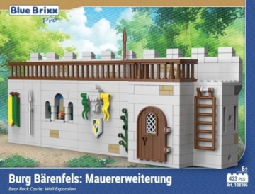 BlueBrixx Pro 108396 – Burg Bärenfels: Mauererweiterung aus Klemmbausteinen mit 423 Bauelementen. Kompatibel mit Anderen Klemmbausteinen. Lieferung in Originalverpackung. - 3