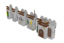 BlueBrixx Pro 108396 – Burg Bärenfels: Mauererweiterung aus Klemmbausteinen mit 423 Bauelementen. Kompatibel mit Anderen Klemmbausteinen. Lieferung in Originalverpackung. - 1