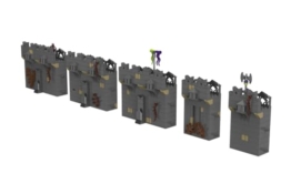 BlueBrixx Pro 108475 – Festung Rabenstein: Mauererweiterung aus Klemmbausteinen mit 856 Bauelementen. Kompatibel mit Anderen Klemmbausteinen. Lieferung in Originalverpackung. - 1