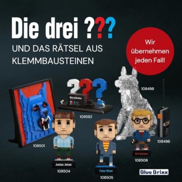 BlueBrixx Pro 108496 – Die DREI ???: Walkie Talkie aus Klemmbausteinen mit 453 Bauelementen - 5