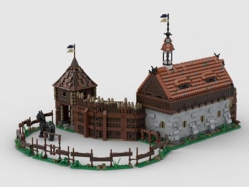 BlueBrixx Pro 108516 – Burg Blaustein Stallungen
