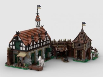 BlueBrixx Pro 108516 – Burg Blaustein Stallungen