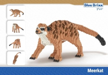 BlueBrixx Pro 108596 – Erdmännchen (2) (Diamond Blocks) aus Klemmbausteinen mit 1739 Bauelementen - 3