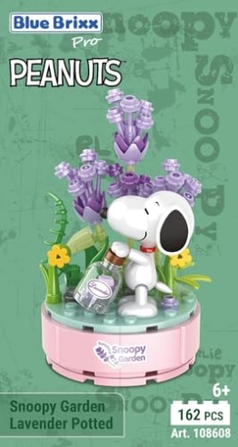 BlueBrixx Pro 108608 – Snoopy Garten Lavendel im Topf