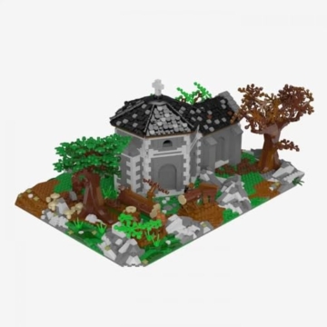 BlueBrixx Pro 108662 – Kloster Blaubrunn - Die Kongregation aus Klemmbausteinen mit 1449 Bauelementen. Erweiterung für die Kapelle (Nr. 108267) Kompatibel mit Anderen Klemmbausteinen - 3