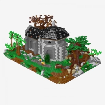 BlueBrixx Pro 108662 – Kloster Blaubrunn - Die Kongregation aus Klemmbausteinen mit 1449 Bauelementen. Erweiterung für die Kapelle (Nr. 108267) Kompatibel mit Anderen Klemmbausteinen - 4