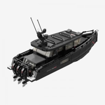 BlueBrixx Pro 108668 - Brabus Shadow 1500 XC Cross Cabin, 1899 Technikbausteine, Boot-Set, Geschenk für Rennboot Fans, Standardsteine, Bausteine der Brabus-Serie - 3