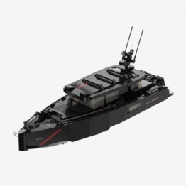 BlueBrixx Pro 108668 - Brabus Shadow 1500 XC Cross Cabin, 1899 Technikbausteine, Boot-Set, Geschenk für Rennboot Fans, Standardsteine, Bausteine der Brabus-Serie - 1