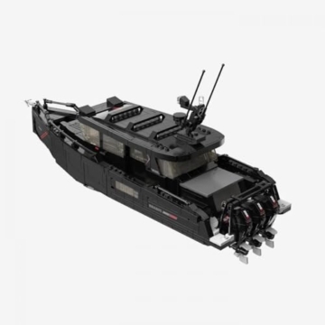 BlueBrixx Pro 108668 - Brabus Shadow 1500 XC Cross Cabin, 1899 Technikbausteine, Boot-Set, Geschenk für Rennboot Fans, Standardsteine, Bausteine der Brabus-Serie - 4