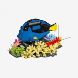 BlueBrixx Pro 108672 – Paletten-Doktorfisch aus Klemmbausteinen mit 1261 Bauelementen - 1