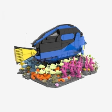 BlueBrixx Pro 108672 – Paletten-Doktorfisch aus Klemmbausteinen mit 1261 Bauelementen - 4
