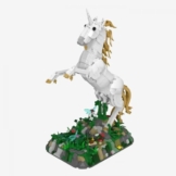 BlueBrixx Pro 108684 – Einhorn aus 1137 Klemmbausteinen