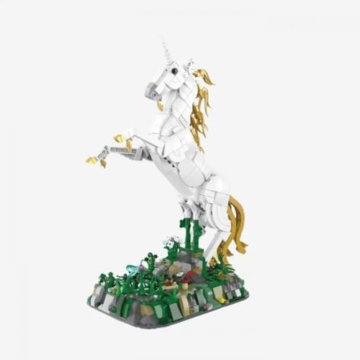 BlueBrixx Pro 108684 – Einhorn aus 1137 Klemmbausteinen