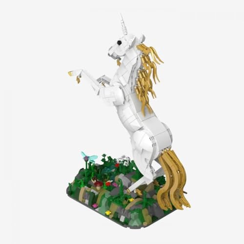 BlueBrixx Pro 108684 – Einhorn aus 1137 Klemmbausteinen