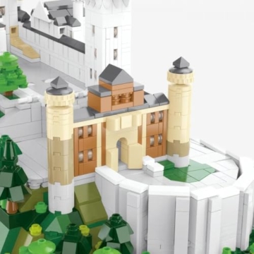 BlueBrixx Pro 108686 – Schloss Neuschwanstein (Größe M) aus Klemmbausteinen mit 3797 Bauelementen. - 4