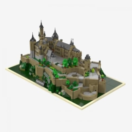 BlueBrixx Pro 108687 – Burg Hohenzollern (Größe M), 3182 Klemmbausteine, Burg-Set, Geschenk für Architektur und Mittelalter Fans, Bausteine der Pro-Serie - 1