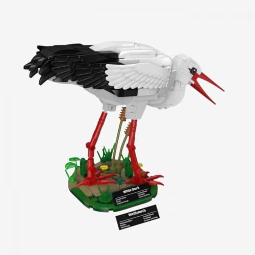 BlueBrixx Pro 108697 – Weißstorch aus Klemmbausteinen