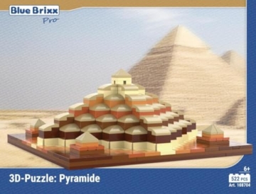 BlueBrixx Pro 108704-3D-Puzzle: Pyramide, 522 Klemmbausteine, 3D-Puzzle-Set, Geschenk für Puzzle-Fans, Standardsteine, Bausteine der Pro-Serie - 5