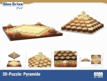 BlueBrixx Pro 108704-3D-Puzzle: Pyramide, 522 Klemmbausteine, 3D-Puzzle-Set, Geschenk für Puzzle-Fans, Standardsteine, Bausteine der Pro-Serie - 6