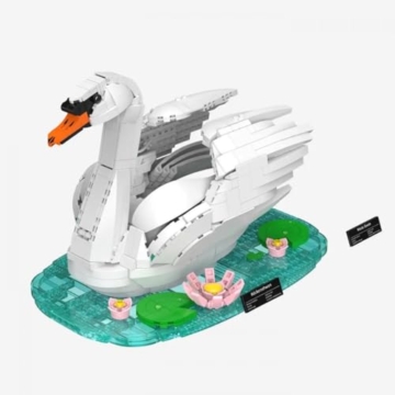 BlueBrixx Pro 108707 – Höckerschwan aus 1191 Klemmbausteinen