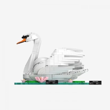 BlueBrixx Pro 108707 – Höckerschwan aus 1191 Klemmbausteinen