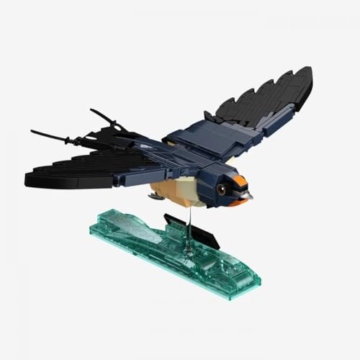 BlueBrixx Pro 108722 – Rauchschwalbe – Klemmbausteine-Tiere – 330 Teile – Vogel Baustein Set - 2