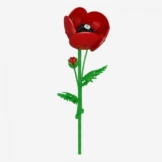 BlueBrixx Pro 108724 – Roter Klatschmohn aus Klemmbausteinen mit 111 Bauelementen - 1