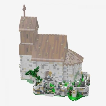 BlueBrixx Pro 108730 – Alter Kirchenfriedhof aus Klemmbausteinen mit 1106 Bauelementen - 5