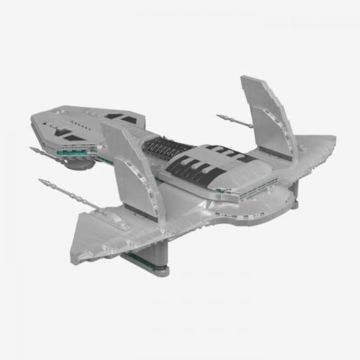 BlueBrixx Pro 108746 – Stargate Asgardschiff O'Neill Klasse aus Klemmbausteinen mit 1407 Bauelementen - 2