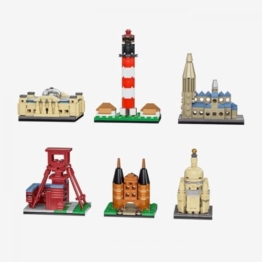 BlueBrixx Pro 108792 – Mini Architektur Serie 4 Kollektion aus Klemmbausteinen mit 586 Bauelementen - 1