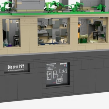 BlueBrixx Pro 108818 – Die DREI ???: Toteninsel: Tempeleingang aus Klemmbausteinen mit 1730 Bauelementen - 8