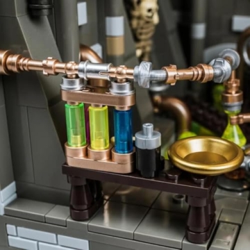 BlueBrixx Pro 108888 – Alchemistenlabor aus Klemmbausteinen mit 1438 Bauelementen - 8