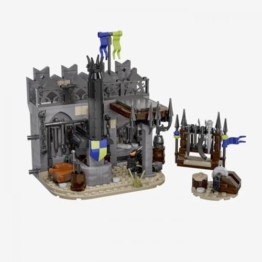 BlueBrixx Pro 108897 – Festung Rabenstein: Waffenschmied aus Klemmbausteinen mit 532 Bauelementen - 1