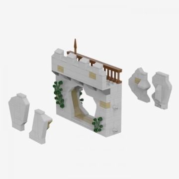 BlueBrixx Pro 108898 – Festung Rabenstein: Belagerungsmaschinen aus Klemmbausteinen mit 1121 Bauelementen - 3