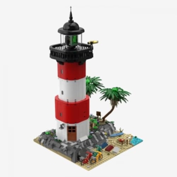 BlueBrixx Pro 108899 – Die DREI ??? - Kids: Das Geheimnis im Leuchtturm aus Klemmbausteinen mit 1393 Bauelementen - 1