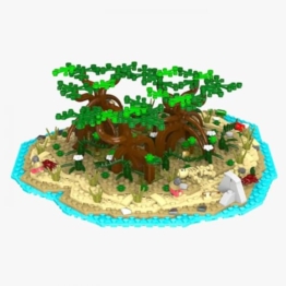 BlueBrixx Pro 108919 - Legenden der Schatzküste: Mangrovensumpf – 749 Klemmbausteine, Piraten Set, Geschenk für Schiffs- und Piratenfans, Standardsteine, Bausteine der Piraten-Serie - 1