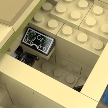 BlueBrixx Pro 108944 – Panzerhaubitze 2000 Wüstentarn aus Klemmbausteinen mit 1385 Bauelementen - 4