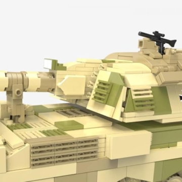 BlueBrixx Pro 108944 – Panzerhaubitze 2000 Wüstentarn aus Klemmbausteinen mit 1385 Bauelementen - 5