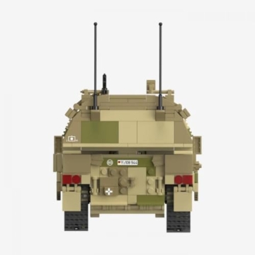 BlueBrixx Pro 108944 – Panzerhaubitze 2000 Wüstentarn aus Klemmbausteinen mit 1385 Bauelementen - 7