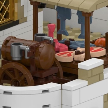 BlueBrixx Pro 108974 Legenden der Schatzküste: Kleiner Markt mit Juwelier – 1748 Klemmbausteine, Geschenk für Piratenfans, Standardsteine, Bausteine der Piraten-Serie - 8