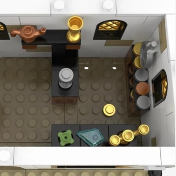 BlueBrixx Pro 108974 Legenden der Schatzküste: Kleiner Markt mit Juwelier – 1748 Klemmbausteine, Geschenk für Piratenfans, Standardsteine, Bausteine der Piraten-Serie - 9