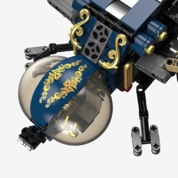 BlueBrixx Pro 109019 - Steampunk Mechanische Libelle aus Klemmbausteinen mit 713 Bauelementen - 5