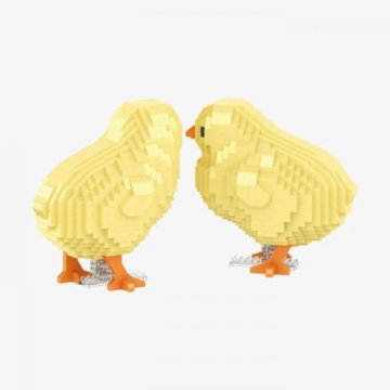 BlueBrixx Pro 109085 – Hühnerküken (Diamond Blocks) aus Klemmbausteinen mit 1519 Bauelementen - 2