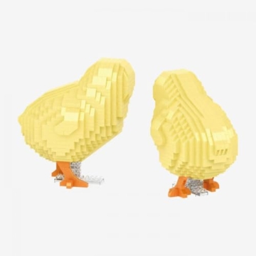BlueBrixx Pro 109085 – Hühnerküken (Diamond Blocks) aus Klemmbausteinen mit 1519 Bauelementen - 3