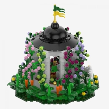 BlueBrixx Pro 109093 - Burg Bärenfels: Rosengarten aus Klemmbausteinen mit 498 Bauelementen - 7