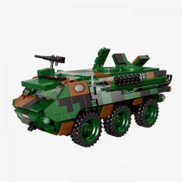 BlueBrixx Pro 109117 – Transportpanzer Fuchs, Bundeswehr aus Klemmbausteinen mit 749 Bauelementen - 2