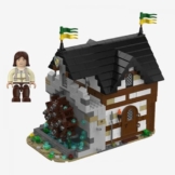 BlueBrixx Pro 109182 - Burg Bärenfels: Wassermühle aus Klemmbausteinen mit 916 Bauelementen - 1