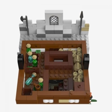 BlueBrixx Pro 109182 - Burg Bärenfels: Wassermühle aus Klemmbausteinen mit 916 Bauelementen - 8