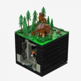 BlueBrixx Pro 109204 - Zwergische Waldmine aus Klemmbausteinen mit 1290 Bauelementen - 1